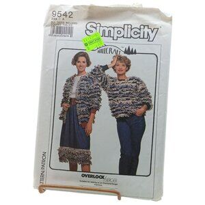 Simplicity 9542 Sewing Pattern Misses Hillcraft Jacket Top & Skirt Ensemble All